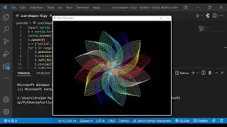 Python Turtle Graphics - 17 | Cool Shape Drawing | Python Turtle Coding Video |