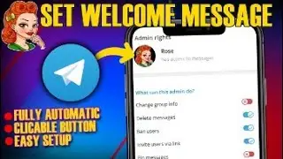 Rose Bot Auto Welcome Tutorial | Telegram URL Button❗(2024) (Tutorial)✅