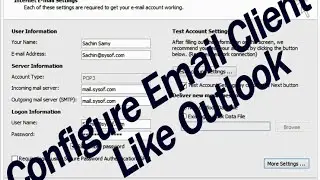 How to configure email client like Outlook