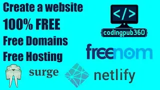 Host a website for free with Surge and Netlify | Free Domains from Freenom | Free Hosting Servers