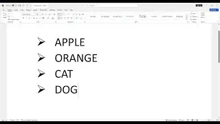 Bulleted or numbered list in ms word
