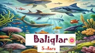 3-SINF, TABIIY FAN: BALIQLAR (5-DARS)#video #balıqlar #akula #skat#rismi #akvarium #meduza