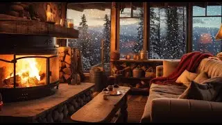 Cozy Winter Evenings: Soothing Fireplace & Snowfall Sounds for Meditation & Relief | Resting Area