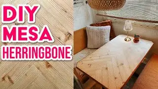 DIY Mesa Herringbone para la CARAVANA