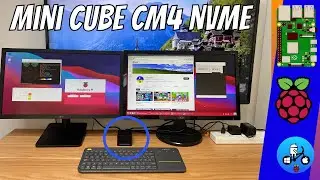 Tiny Dual monitor Desktop computer with NVMe. CM4 mini cube