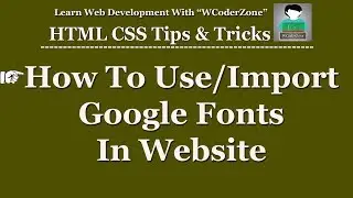 How to use google fonts in website - English tutorial