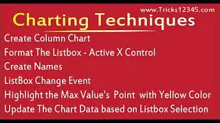 Excel VBA Macros: Create Column Chart By Selecting Data With Listbox || Change Event Of ListBox