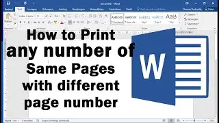 Trick: How to print any number of same pages with different page numbers?