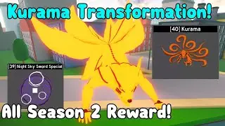 Got Kurama Transformation! Unlocked All Season 2 Reward - Anime Fighting Simulator Roblox