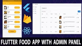 Flutter Firebase Food App with React Firebase Admin Panel