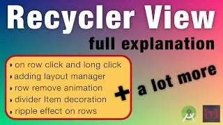 Recycler View with complete explanation | Android