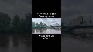 Место слияния двух рек Омь и Иртыш 🤗