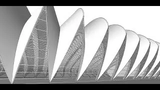 3d modeling a linear form with curved and folded structure using Sketchup