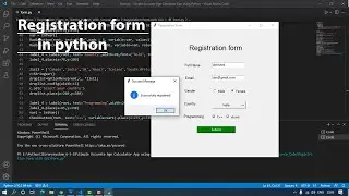 🔥 Registration form in python using Tkinter | GUI registration form in python