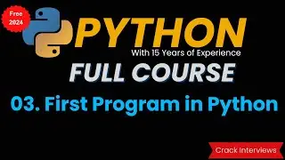 First program in Python | Python first Program | Python Tutorial