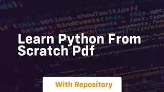 learn python from scratch pdf