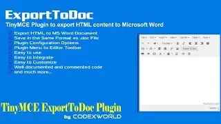 TinyMCE Export to Doc Plugin