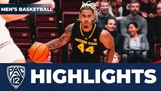 Arizona State vs. Stanford Mens Basketball Highlights | 2023-24 Season