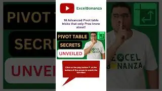 10 ADVANCED PIVOT TABLE TRICKS that only PROS know about