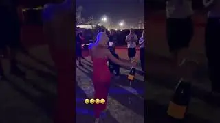 Doja Cat celebrating after her Coachella set 🤣 (Weekend 2)