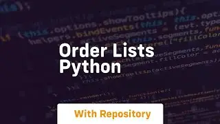 order lists python