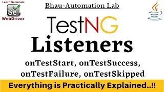 testng listeners | selenium | how to use listeners | what are  listeners | testng tutorial part -6