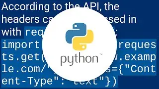 Using headers with the Python requests library's get method