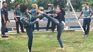 Chintya Candranaya Real Fight in Military Police (Navy)