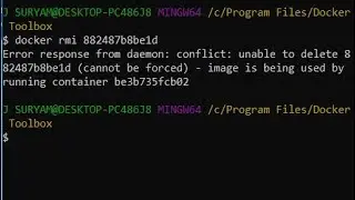 Docker - Error response from daemon: conflict: unable to delete  (cannot be forced)  - Intact Abode