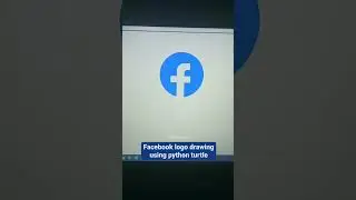 FACEBOOK Logo Drawing Using Python Turtle | Python Turtle Graphics | Instagram Reels | 