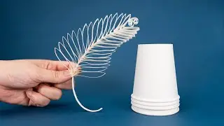 DIY Paper Cup Leaves | How to make a leaf out of paper cup | Paper Cup Craft Ideas