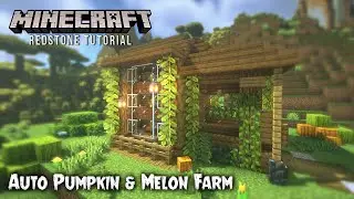 Simple Automatic Melon and Pumpkin Farm - Minecraft Redstone Tutorial #2