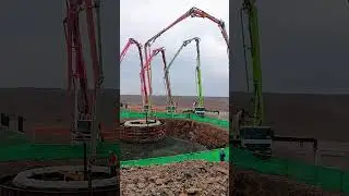 Wind power foundation construction process