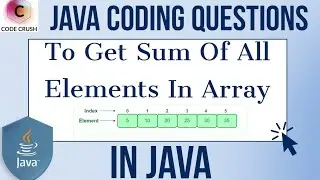 Sum Of All Elements In Array | Array In Java | Take array input from user in java | Java coding