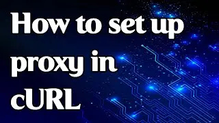 How to use cURL with proxy