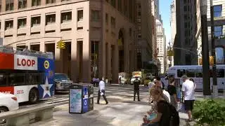 Wall Street Traffic new York - Copyright Free Stock Footage Video Clip