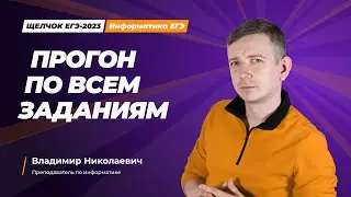 Щелчок по информатике - 2023. Прогон по всем заданиям. Подготовка к ЕГЭ. Информатик БУ
