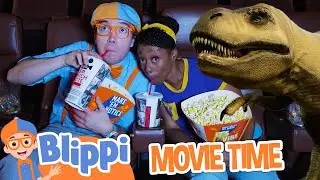 Blippi and Meekahs Go to the Dino Dance Movie! Music Videos for Kids