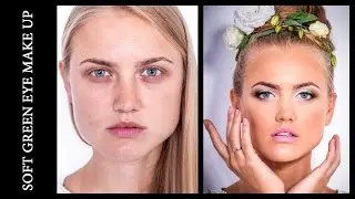 Soft Green Eye Make Up Tutorial \ Зеленый макияж глаз