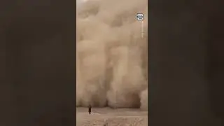 Massive Sandstorm Shrouds City in Northwestern China