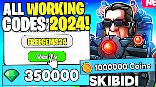 *NEW* ALL WORKING CODES FOR SKIBIDI TOWER DEFENSE IN 2024! ROBLOX SKIBIDI TOWER DEFENSE CODES