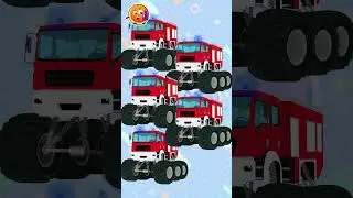 Let's learn to count together with the monster fire trucks 