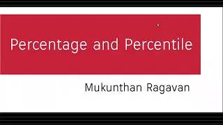 Percentage and Percentile
