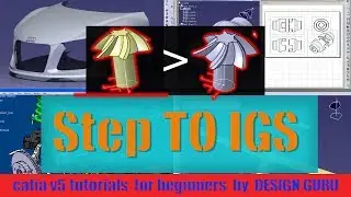 Convert Step To IGS | Part Modeling Catiav5 | Beginner series #1 (EP.6)| learn catia v5 online