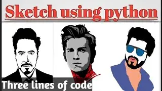 Amazing sketch drawing 🤩😃 using python | Only three lines of codes | Python tutorial