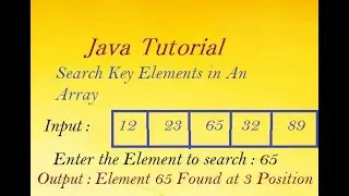 Java Program To Search Key Elements in An Array