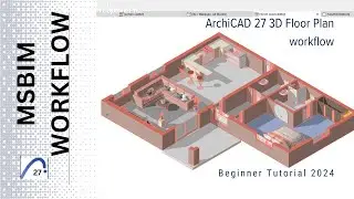 ARCHICAD 27 Tutorial 3D Floor Plan Beginner Workflow