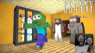 MONSTER MOBS GRANNY CHAPTER 2 ESCAPE CHALLENGE MINECRAFT ANIMATION