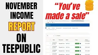 My Teepublic Income report for November 2024 | Q4 Earnings