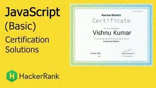 JavaScript (Basic) HackerRank Certificate | Solution